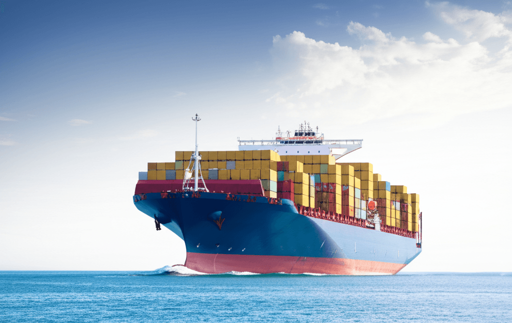 Container ship background